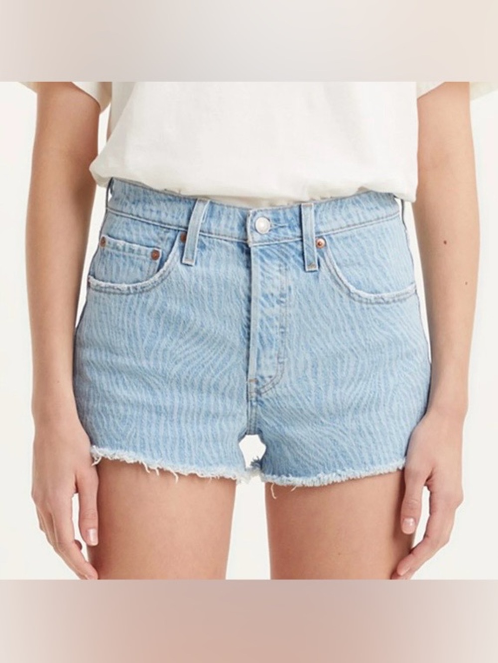 Levi's 501 Original Festival High Rise Cut-Off Denim Shorts Size 34